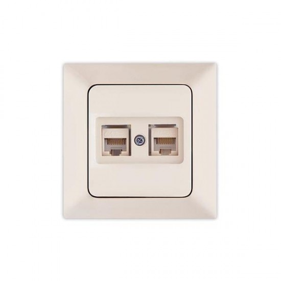 ΠΡΙΖΑ DATA CAT 6 RJ 45 ΔΙΠΛΗ ΜΠΕΖ