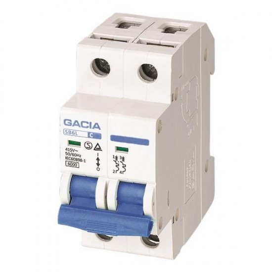 ΑΥΤΟΜΑΤΑΚΙ ΔΙΠΟΛΙΚΟ 50A 2P 6ΚΑ GACIA ΑΥΤΟΜΑΤΑΚΙ ΔΙΠΟΛΙΚΟ 50A 2P 6ΚΑ GACIA